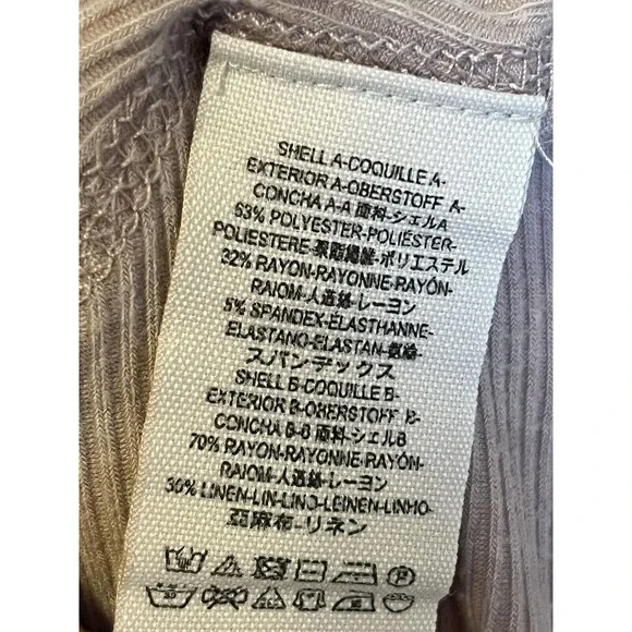 Free People We The Free •XS• Tangerine Thumbhole Flared Hem Distressed Pink Top - Picture 8 of 9